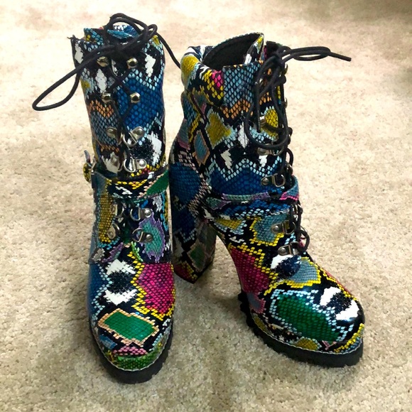 Liliana Shoes - LILIANA SNAKESKIN BOOTS